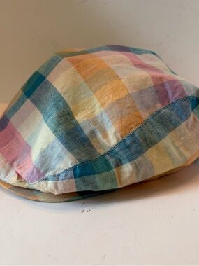 Pendleton Pastel Plaid Cotton Cap - Blue, Pink, Yellow, Green, Purple